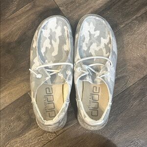 Hey Dude Gray Camo Casual Shoes